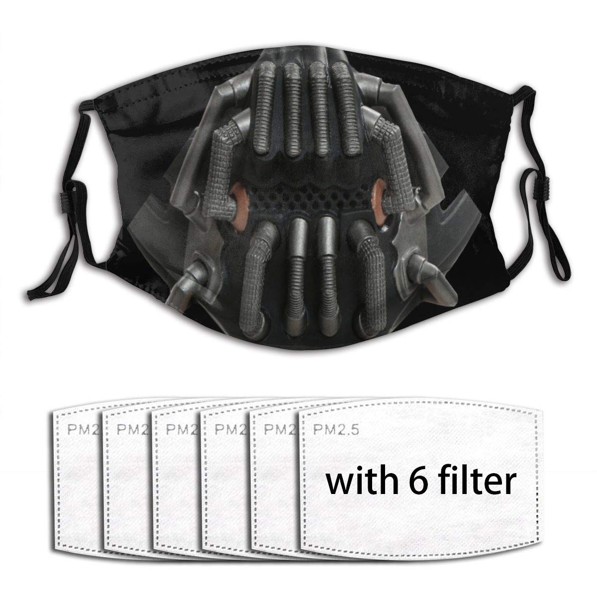 Bane Unisex Dust-Proof Face mask Washable Reusable with 6 Filters