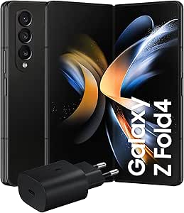 Samsung Galaxy Z Fold4 Smartphone 5G Caricatore incluso, Smartphone pieghevole Android SIM Free, 256GB, Display Dynamic AMOLED 2X 6.2”/7.6”1,2, Phantom Black 2022 [Versione Italiana]
