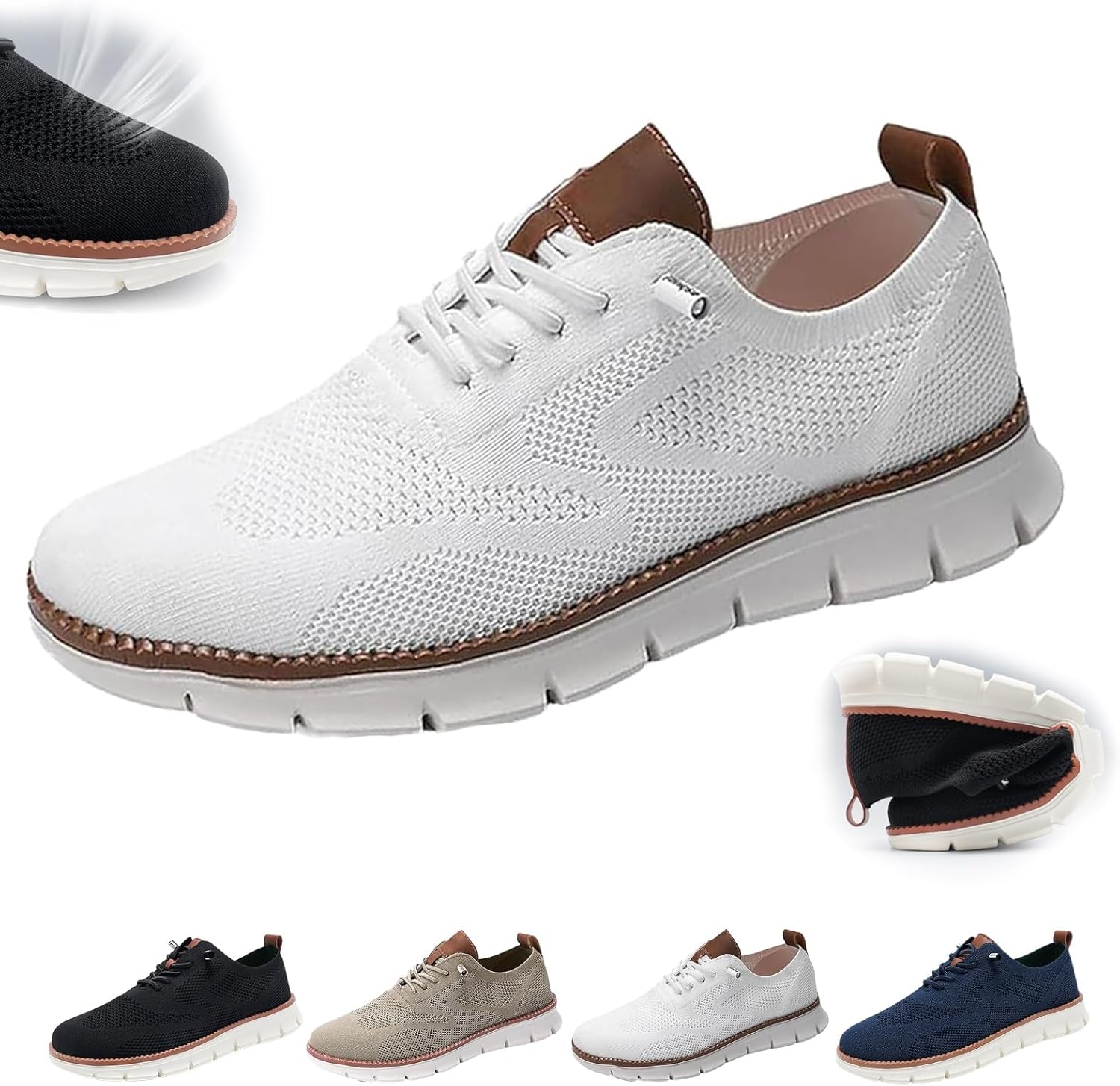 Scarpe Derby Uomo In Pelle Pieno Fiore - Formali E Comode | Suola Antiscivolo | Per Ufficio E Matrimoni - Foto 4