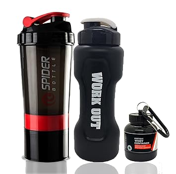 COOL INDIANS SPORTS OFFER OF SHAKER, SIPPER AND WHEY LOADER CONTAINER BOTTLES|SIPPER BOTTLE|SHAKER BOTTLE|PRE WORKOUT GYM SHAKER|GYM ACCESSORISE|LEAK-PROOF & BPA FREE (RED-4)