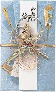 Product Name Maruai Celebration Envelope, Wedding Design, Japanese Style, Mai Series, Kotone, Turtle, Blue, 1 Piece, Ki-656B