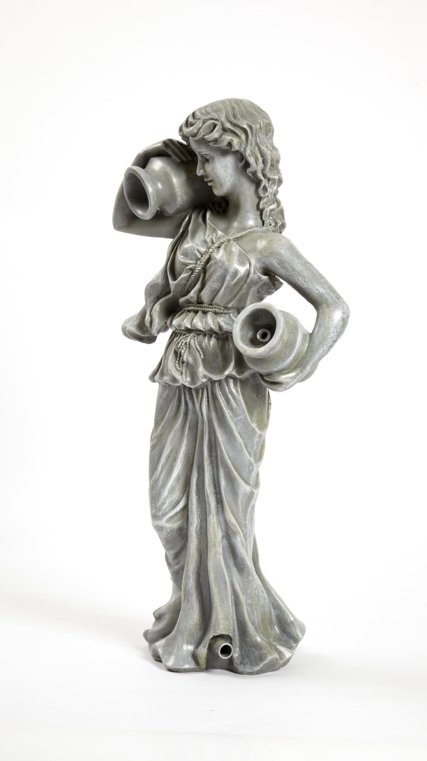 Bradshaws Direct Lucia Pond Spitter Statue with 2 Vases - Stone