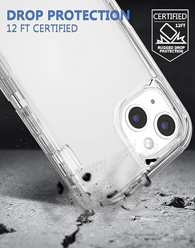 Miniatura 6 de Funda para iPhone 13 con 2 protectores de pantalla, resistente grado militar, protección de cuerpo completo, a prueba de golpes, a prueba de caídas,
