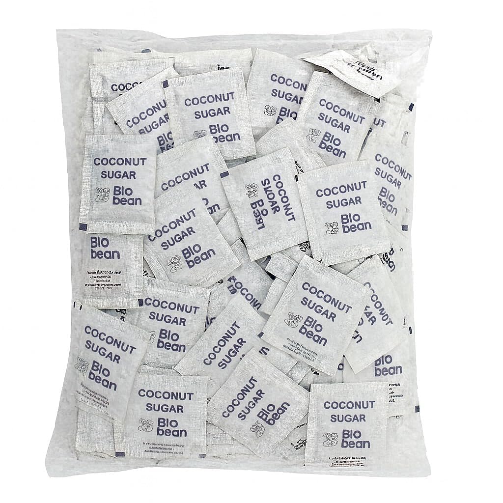 Bio bean Coconut Sugar, Individual Sachets, 0.03g Each, Pack of 2, 200 Sachets per Pack