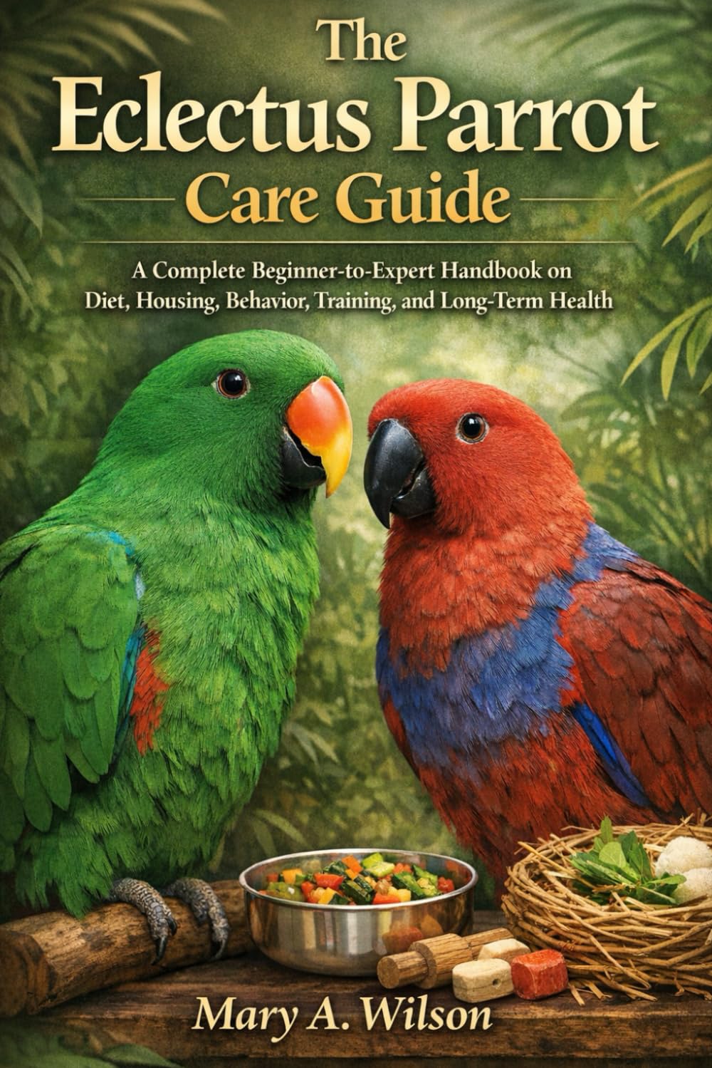 The Eclectus Parrot Care Guide: A Complete Beginner-to-Expert Handbook on Diet, Housing, Behavior, Training, and Long-Term Health