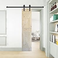 Vista 56 de K Style - Losa para puerta corrediza de granero de madera maciza con acabado de nogal oscuro y café Kona (24 x 84 pulgadas), requiere montaje