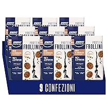 Enervit, Frollini con Gocce di Cioccolato, Per una Colazione Golosa e Dietetica, Ricchi di Proteine e Fibre, con Farina Integrale e Cioccolato Fondente, VeganOK, 9 Sacchetti da 200 Grammi