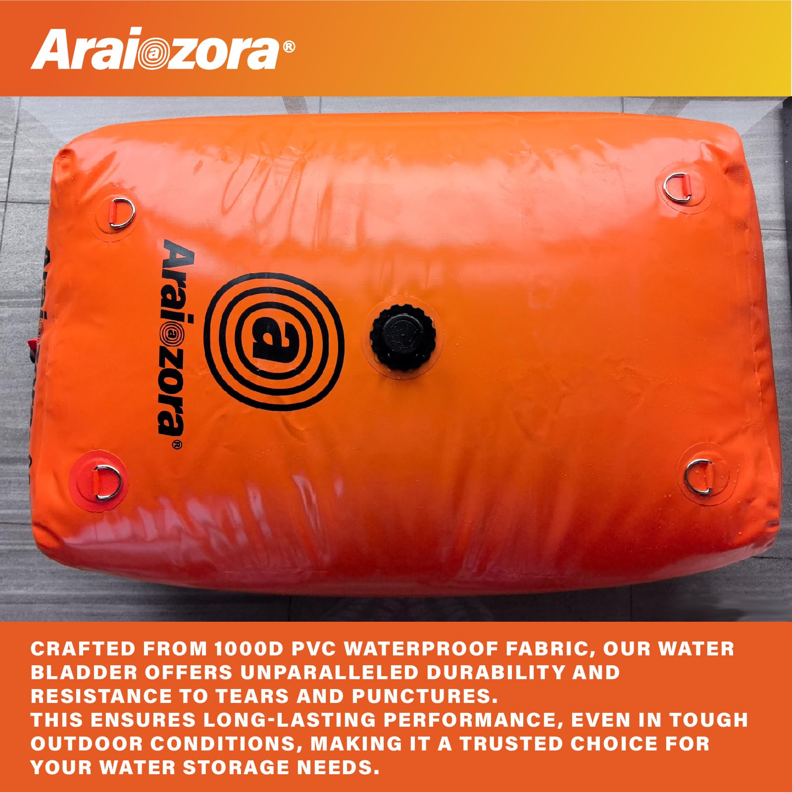 GYMNASTIKA 1000L Portable Water Storage Bladder, Foldable Large Capacity Container