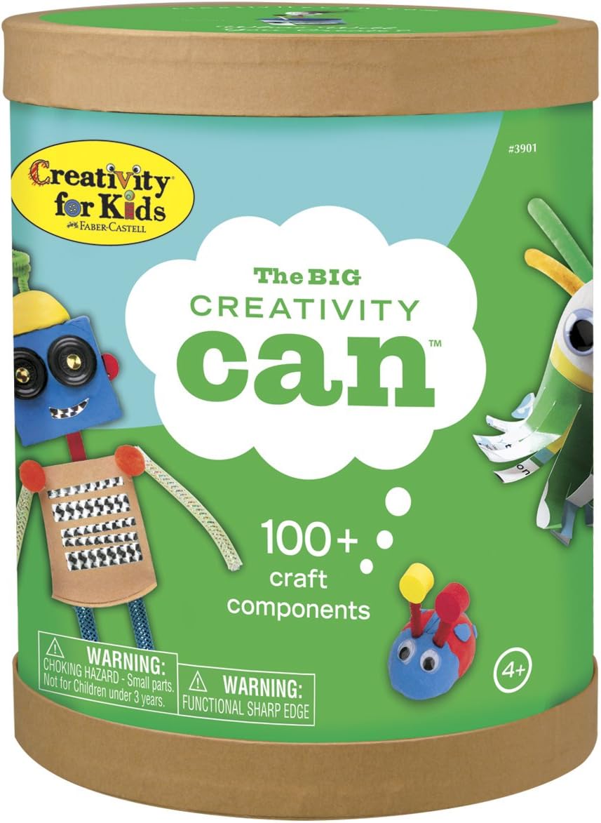 Creativity for Kids The Big Creativity Can - Open Ended Fun, 100+ Craft Components