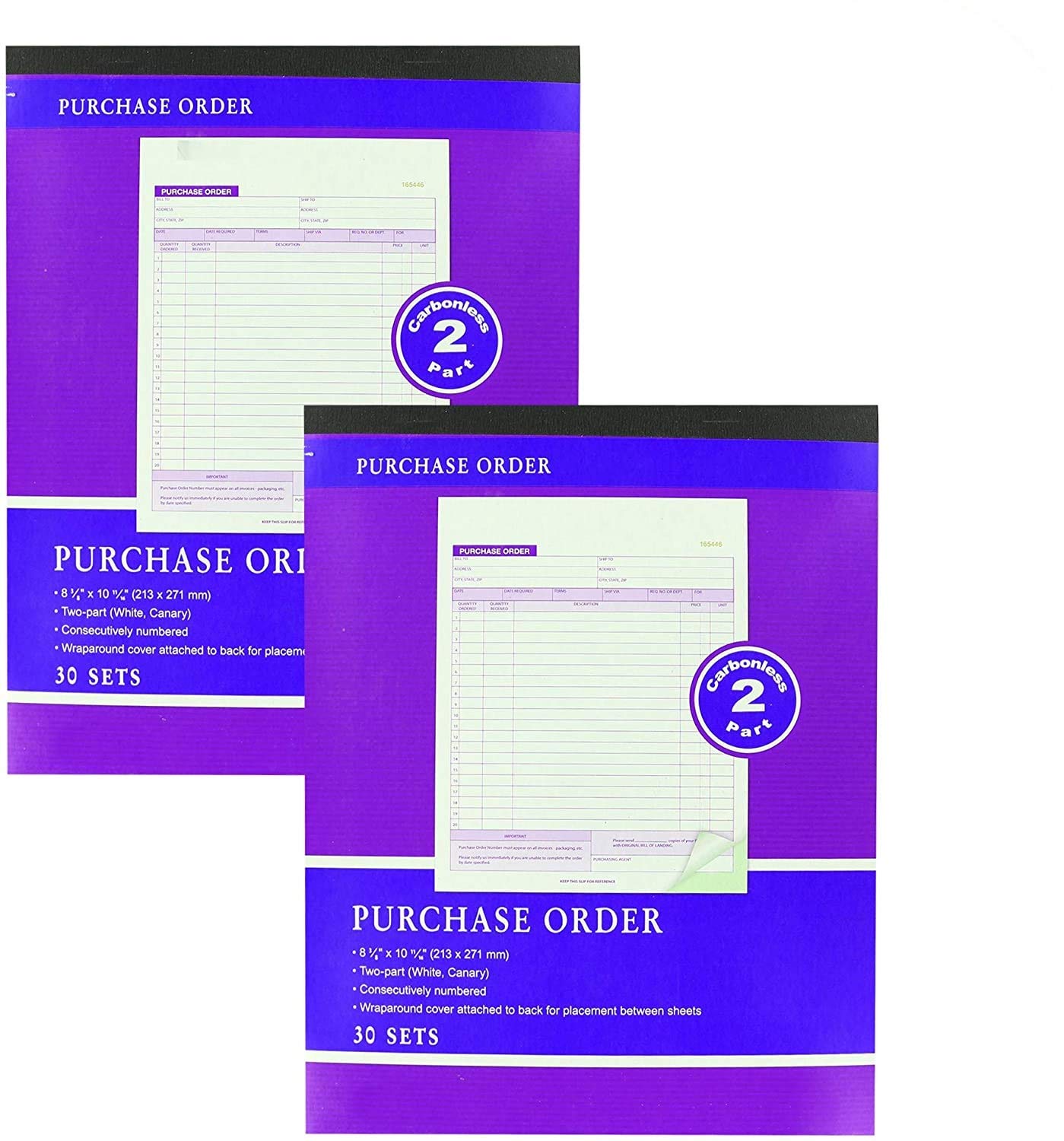 Amazon.com : 2-Part Carbonless Purchase Order Book Cash or Rent Receipt  General Purpose Sales Money Book White Pages Contractor's Invoice Proposal  Form Book Sales Tickets (Pack of 2) - by Emraw : Office Products