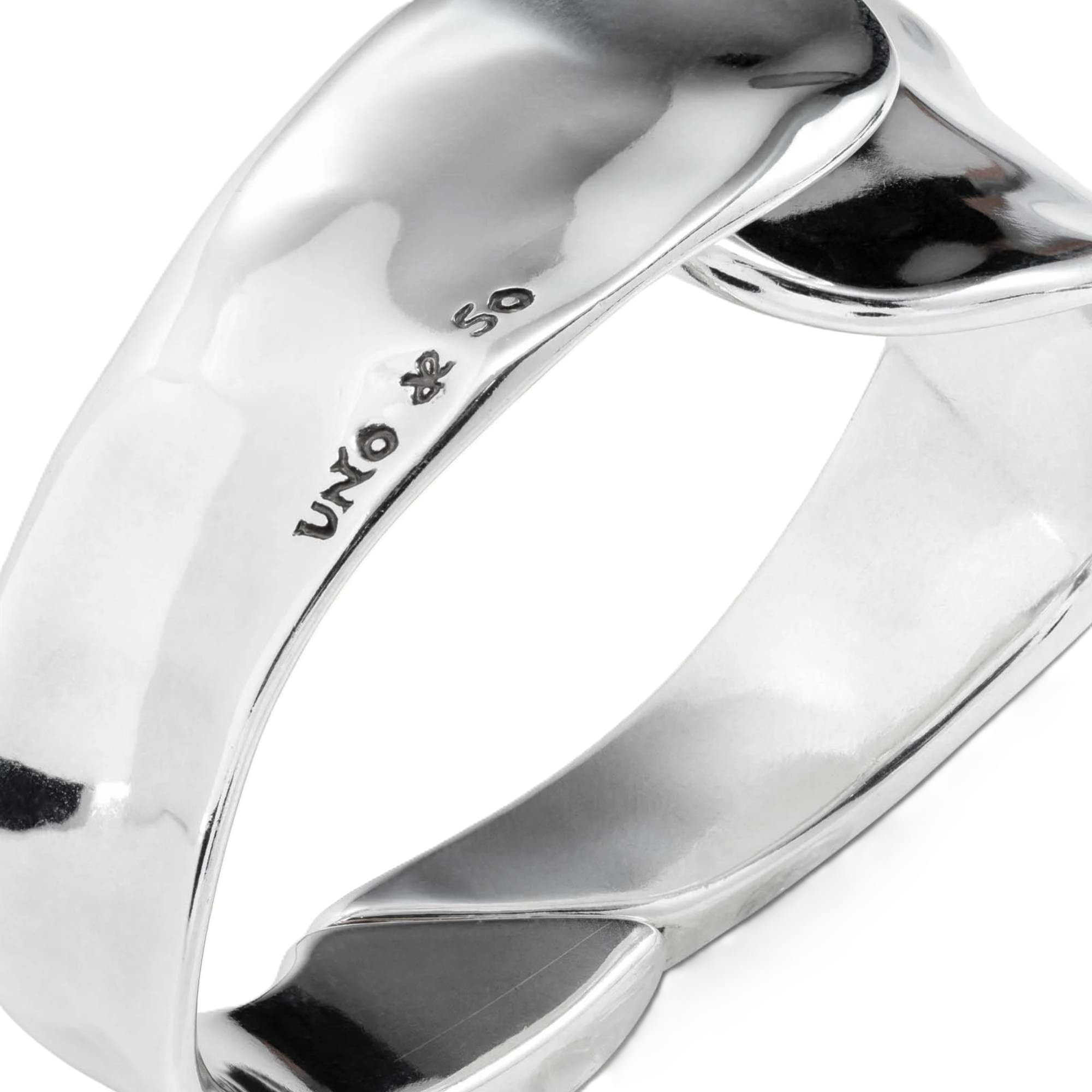 Uno de 50 Bracciale rigido lega metallica placcata in argento sterling