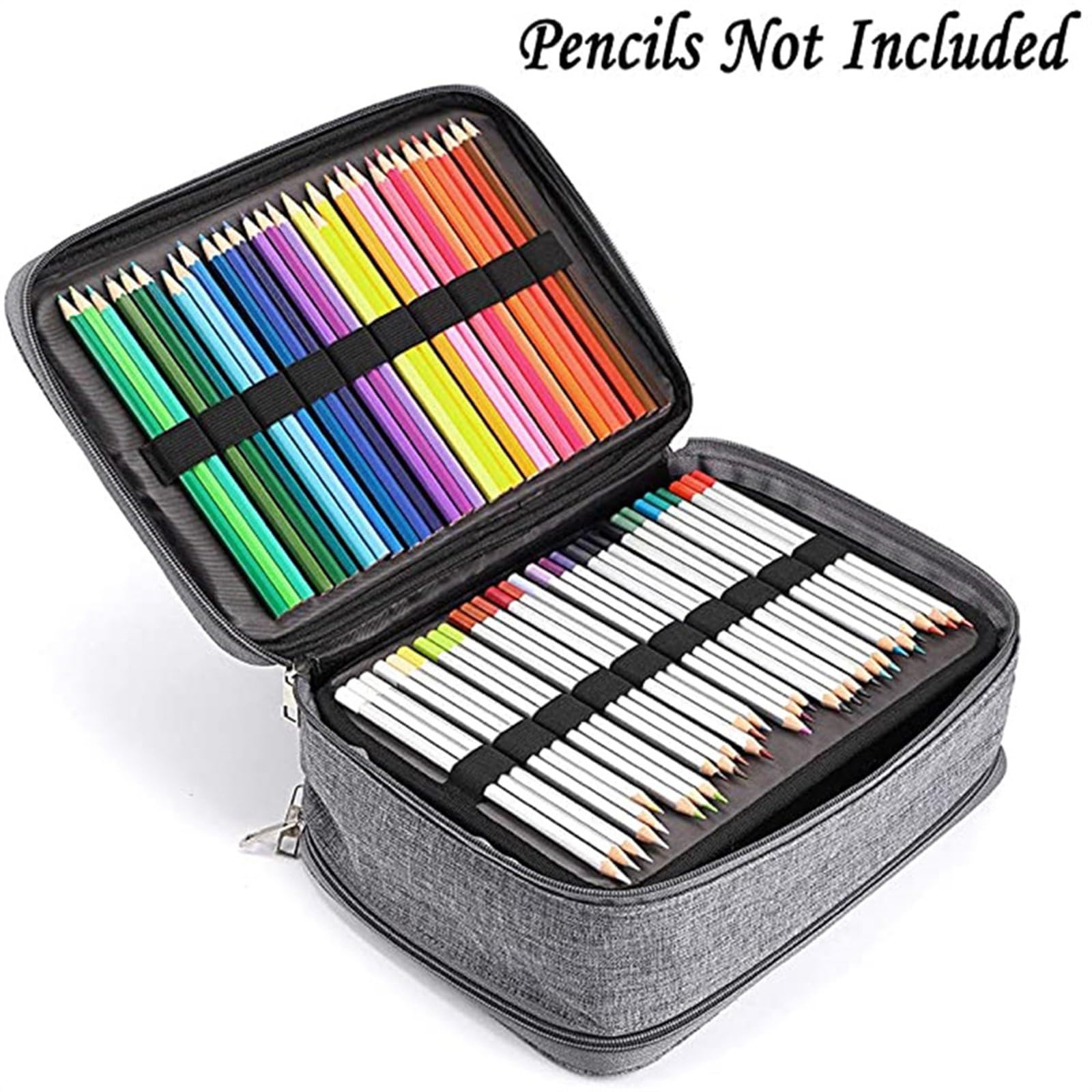 Astuccio con 300 scomparti, pratico astuccio organizer per la scuola, matite colorate, per studenti, Grigio