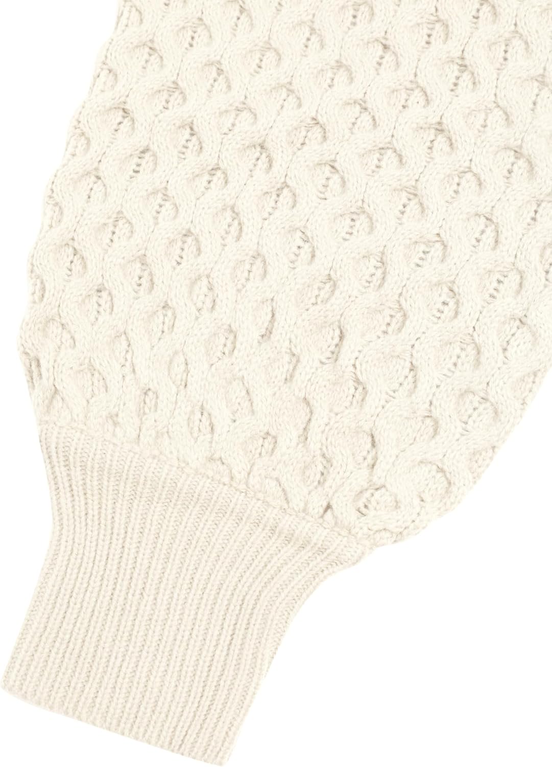 ZAFUL Women Sweaters Cardigan Chunky Ribbed Knit Open Front Long Sleeve Button Loose Short Cardigan Outerwear Coats - Image 7