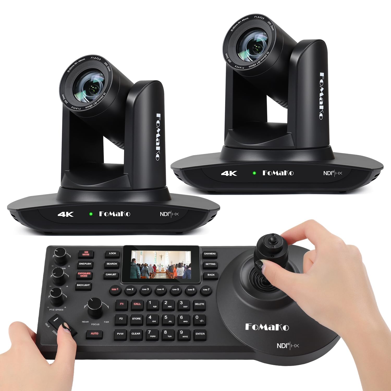 FoMaKo　FMK20UH　PTZカメラ　USB/HDMI出力 FoMaKo Pacote HDMI de câmera PTZ 4K 20X, câmera e controle PTZ de
