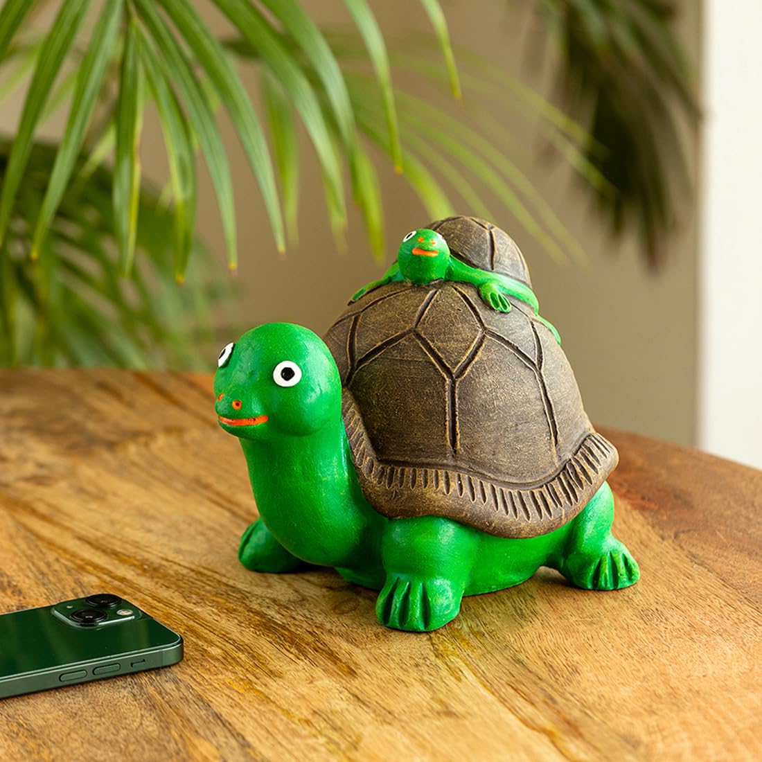 ExclusiveLane Mother-Baby Turtle Hand-Painted Garden Decoration Items & Showpiece for Outdoor Indoor Home Décor in Terracotta (5.4 Inches) (B0CQD32ZR6) Amazon Price History, Amazon Price Tracker