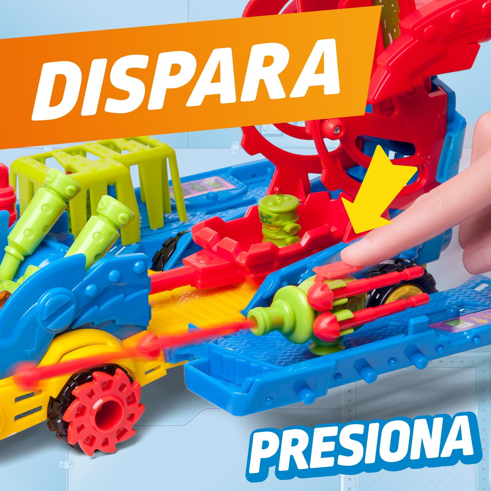 SUPERTHINGS KAZOOM Power – Mr. King Truck. Camión de la Serie de TV “Kazoom Power”. Contiene Vehículo, 1 Figura Exclusiva, 4 Robotoxics, 1 Disparador y 3 Proyectiles