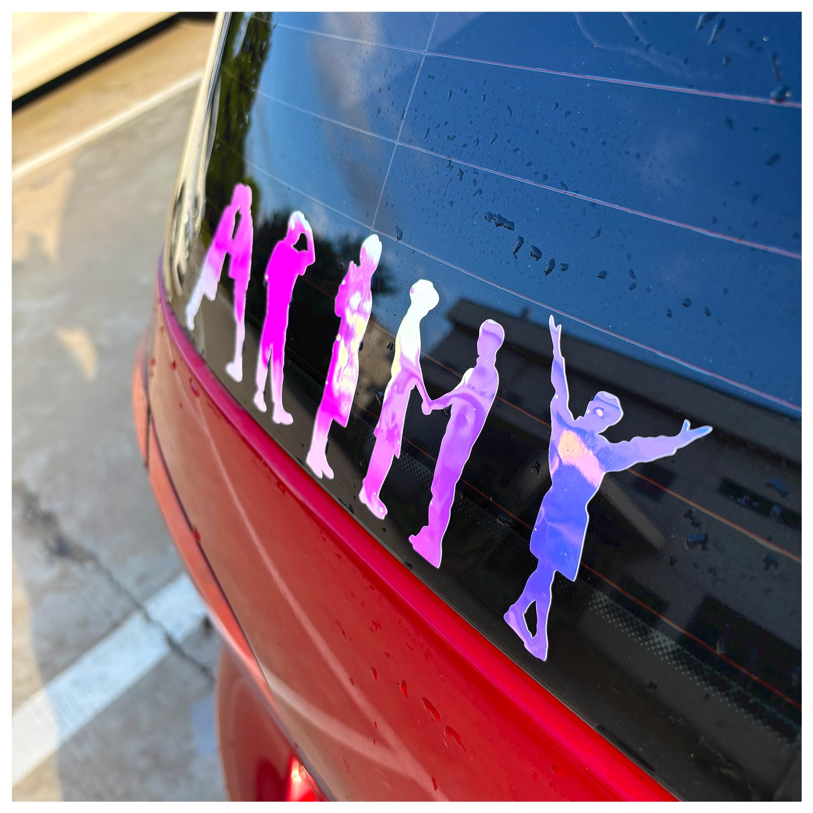 2Pcs[4in,12in] Army Stickers Korean Idol Bangtan Fans Stickers Gradient Reflective Vinyl…