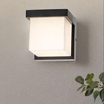 Miratic Tuinarmatuur Wandlamp Buiten Zwart - IP54 Stof- en Spatwaterdicht - Moderne Buiten Lamp voor Tuin en Terras - Lampen voor Exterieur Rechthoekig