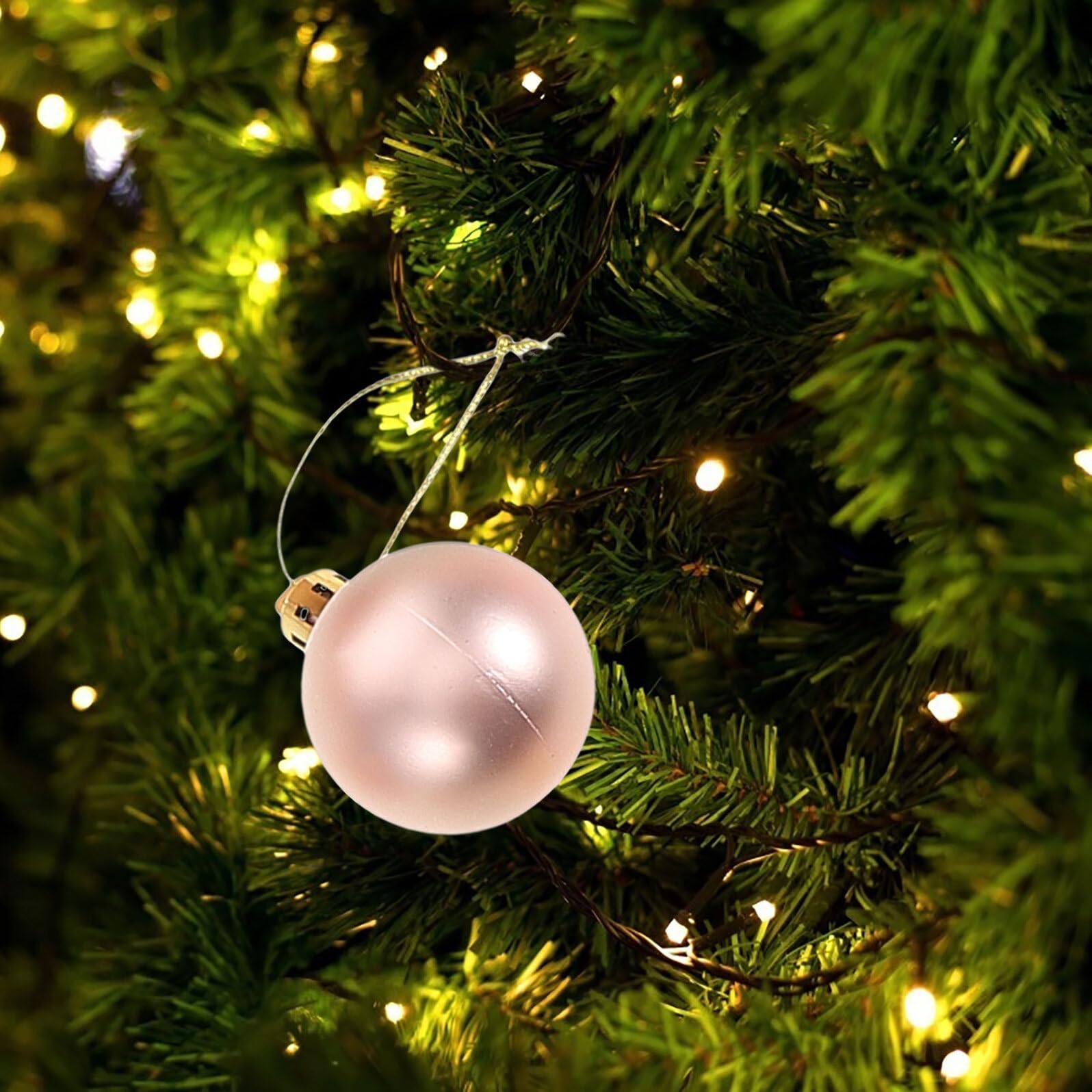 SHINEOFI 100pezzi Palline Natalizie Decorazioni per Albero Festivo in Abs Resistenti Decorazioni per Feste e Ghirlande