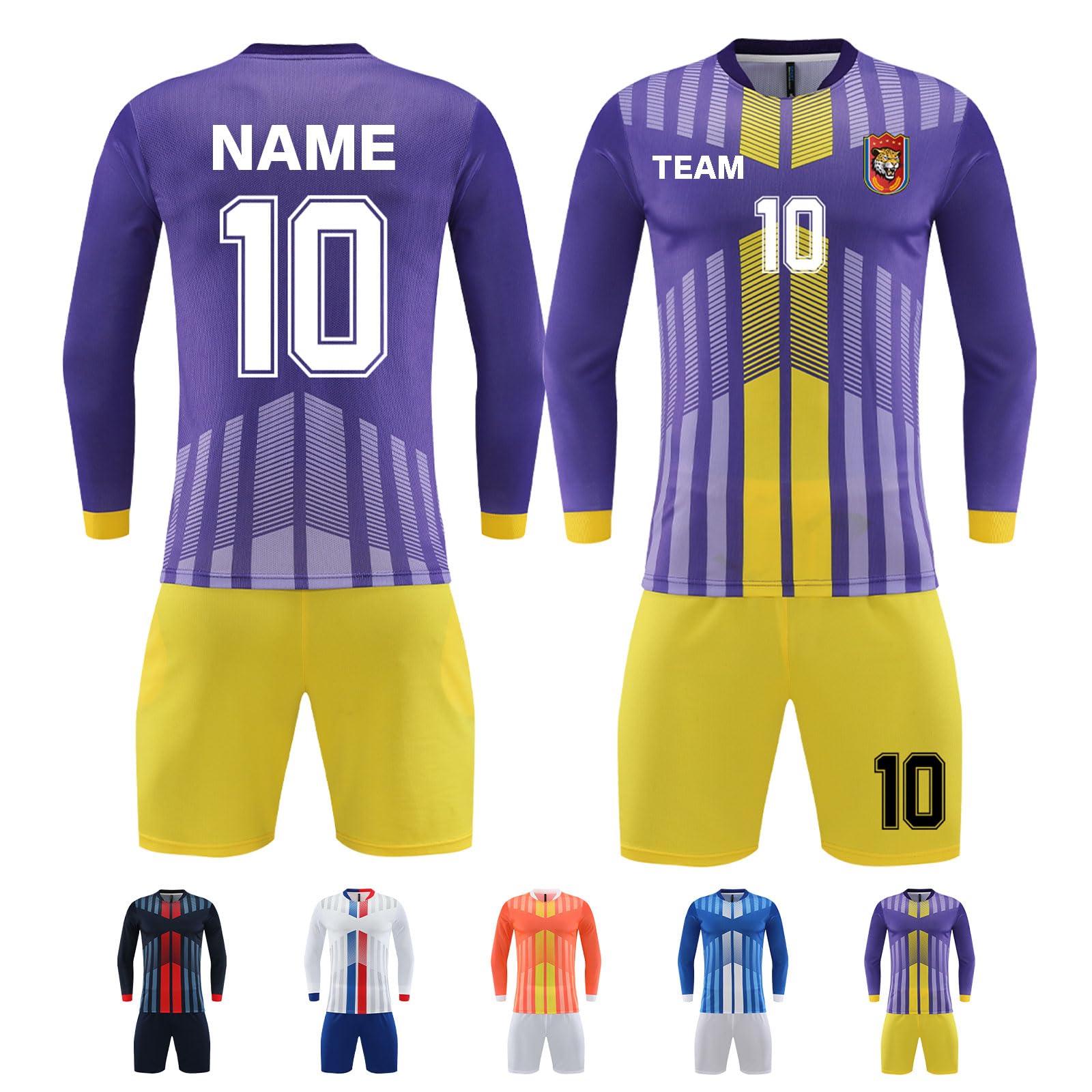 ORYG Custom Soccer Jerseys for Men Women Personalized Children Soccer Team Uniform with Name Team Name Logo Number Purple