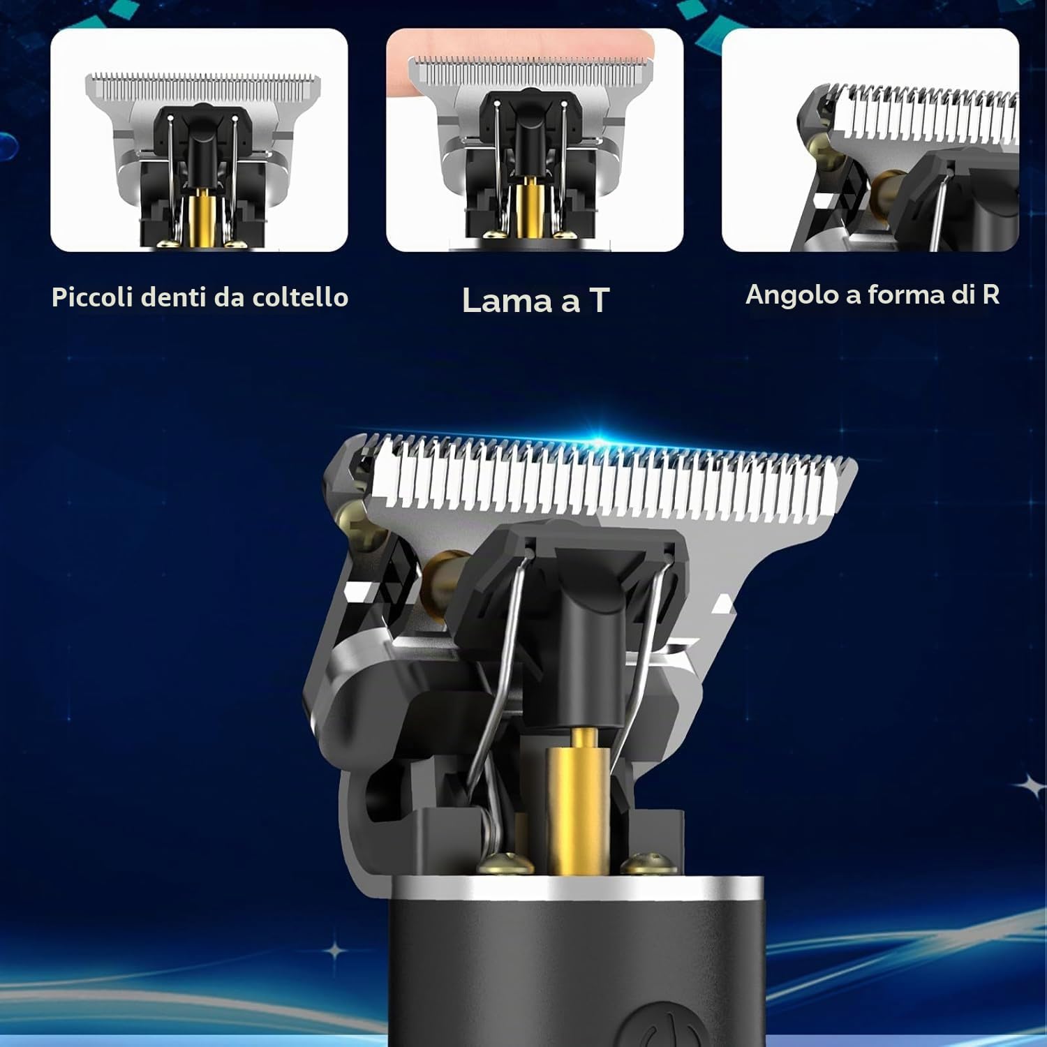 Tagliacapelli Professionale Barba Trimmer Kit Con USB Ricaricabile, Impermeabile, Schermo LCD per Uomo, Bambini, Adulti, Barbiere