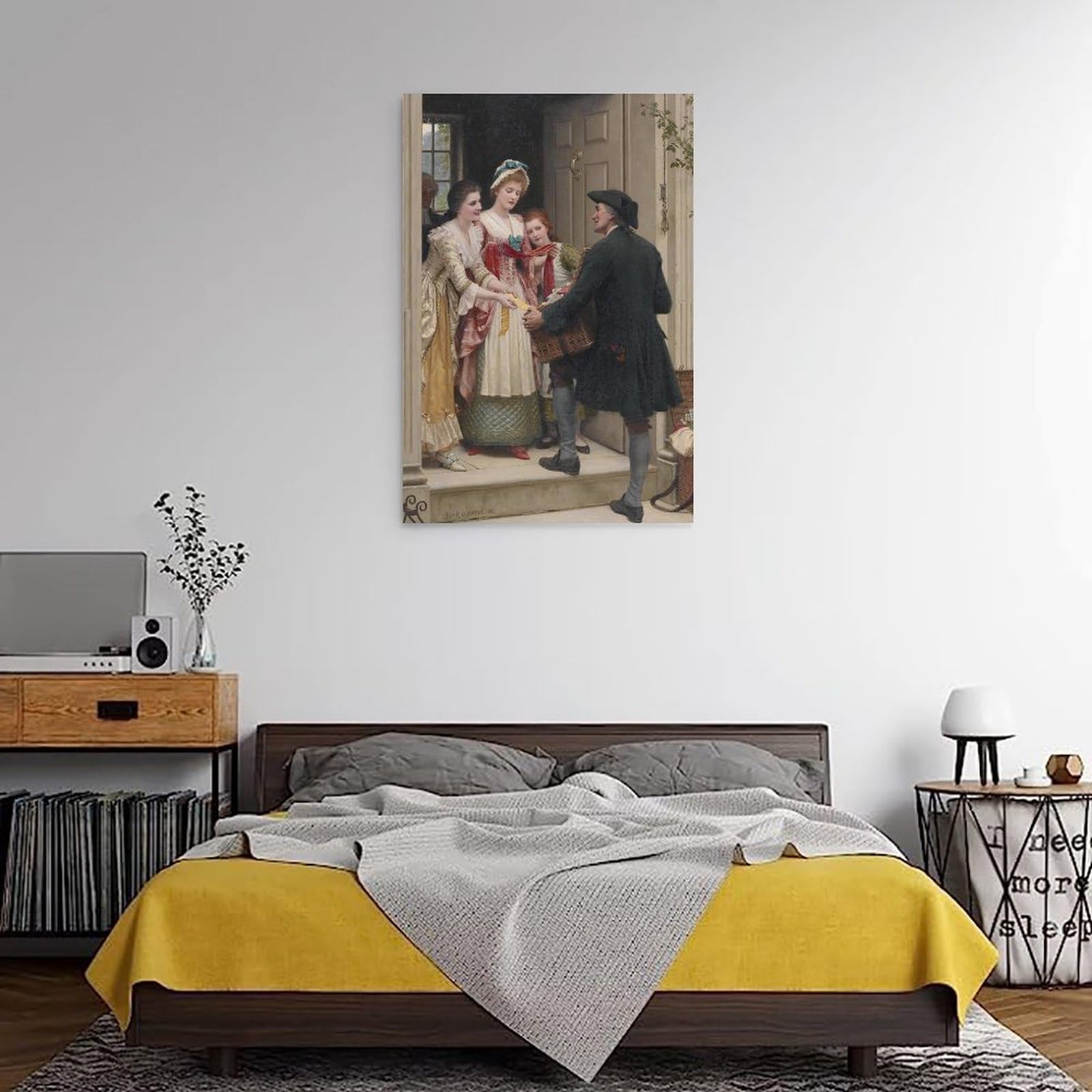 XuXueCC Edmund Blair Leighton Wandkunstdrucke, Gemälde, Poster, Bänder und Spitze, Leinwand, Wandkunstdrucke, Foto, Bild, Gemälde, Raumdekoration, Heimdekoration, Rahmen, 50 x 75 cm