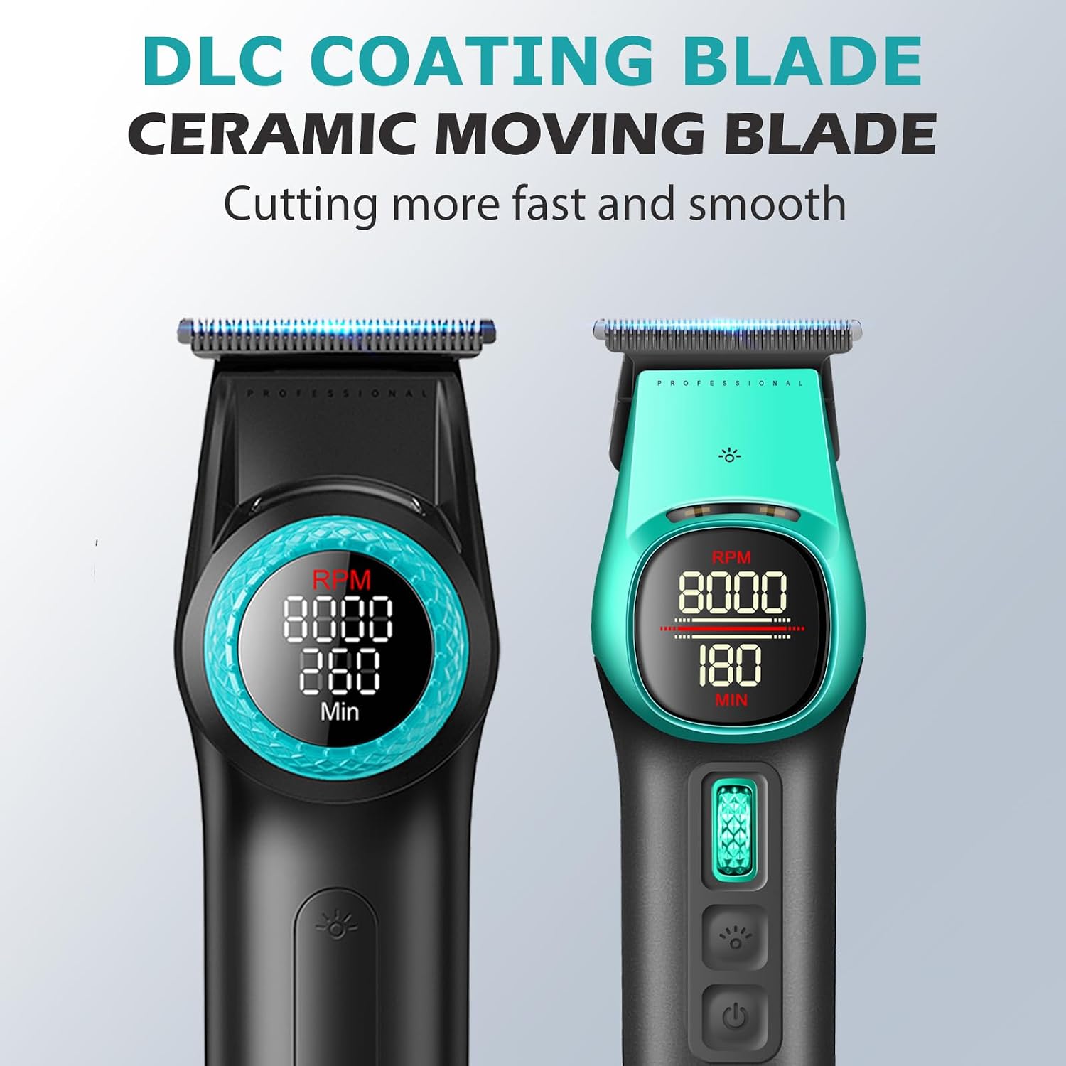 VGR 977/885T Hair Trimmer Replacement T Shaped Blades, Low Heat, Wear Resistant DLC Coated Blades, Long Service Life, Tight and Sharp Cutting