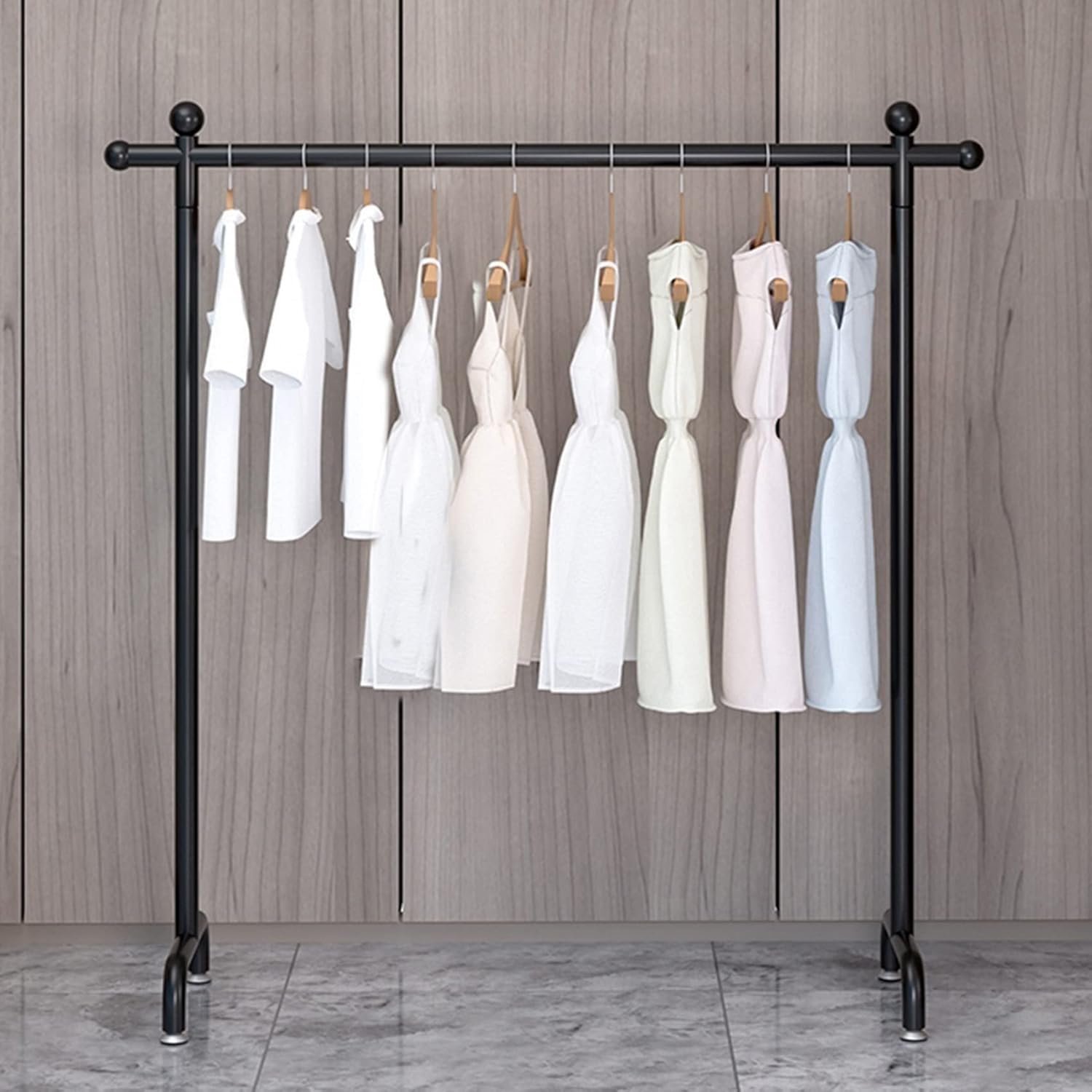 LRZPTDYU Heavy Duty Clothes Rack Hanger Freestanding Garment Display Rack for Retail & Home 100x40x150cm & 120x40x160cm Stylish Black & Gold Storage Solution