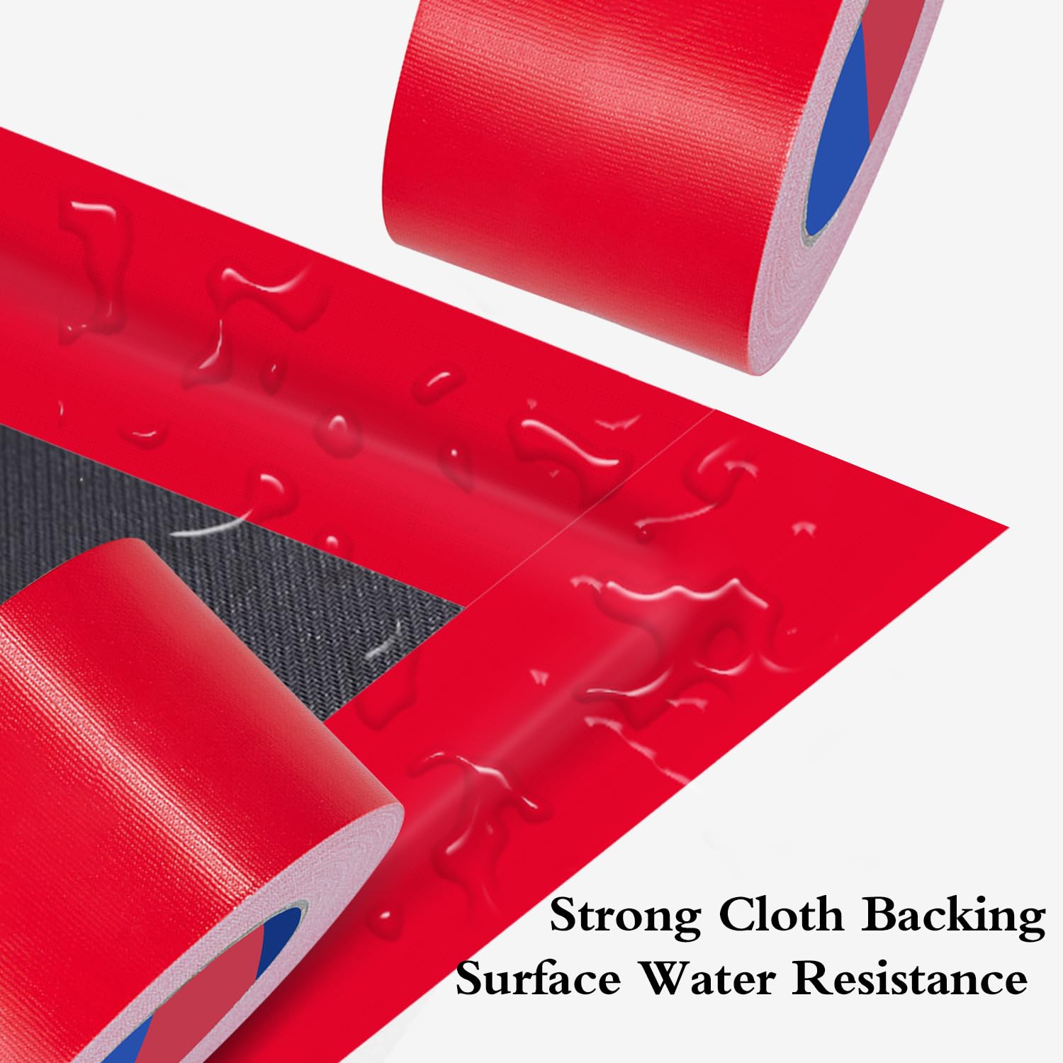 Duccinp Duct Tape 75 mm x 50 m Heavy Duty, No Residue, Tear by Hand & Waterproof Red Duct Tape, Great for Packaging Home Use - Image 4