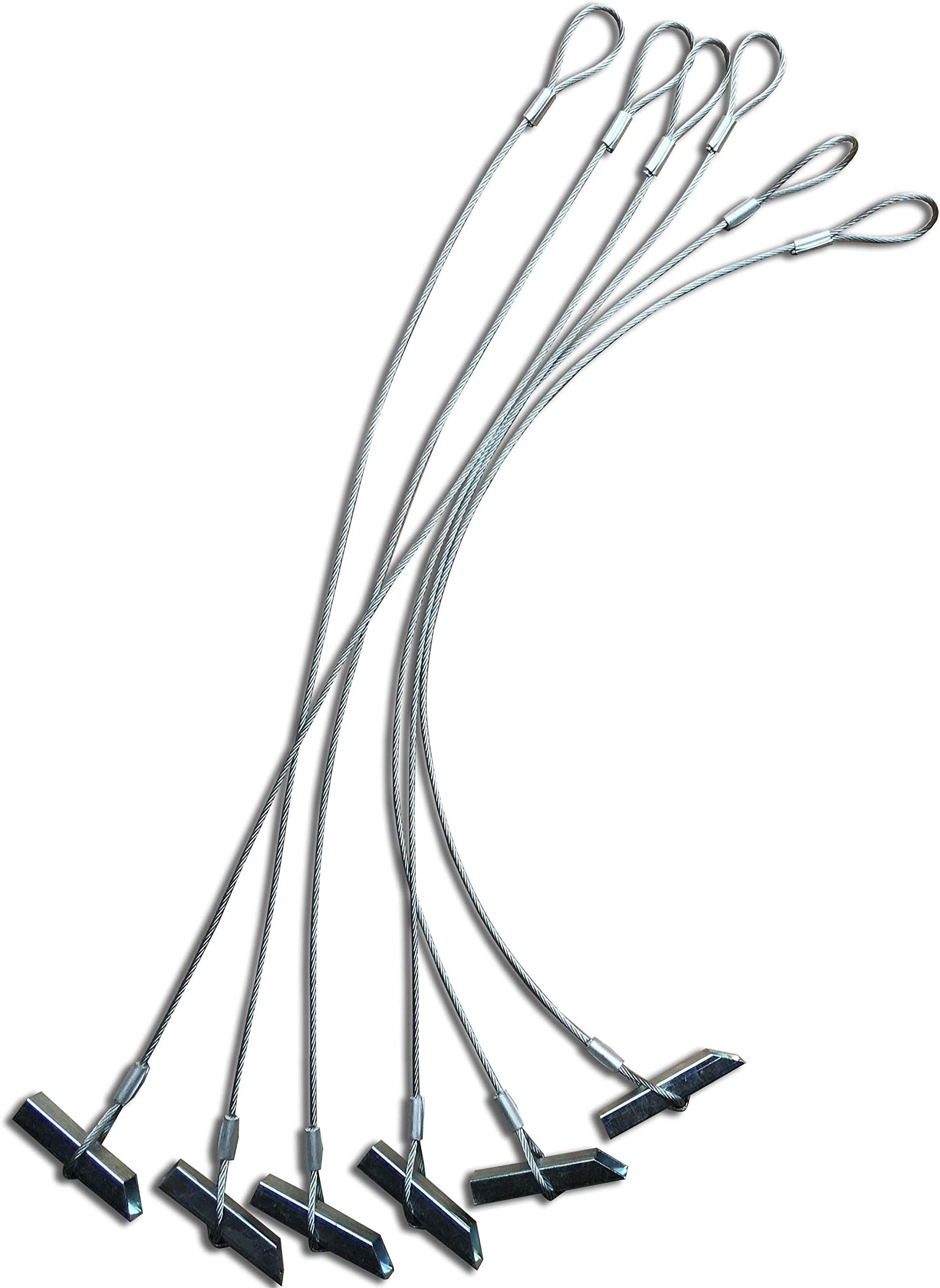 the CHISEL Earth Anchors - Model: 6" Medium with 33" Cable - 6 Anchors'