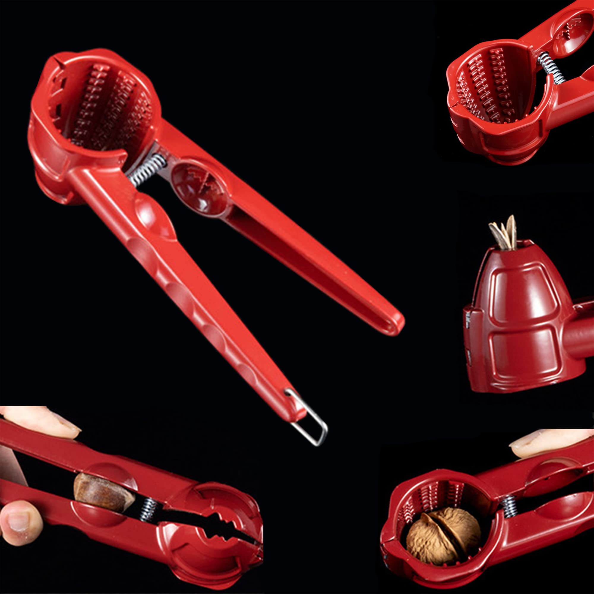 Nutcracker Chestnut Clip Plier, Multifunctional Heavy Duty Nuts Opener Cutter Tool, Suitable for Walnut Chestnut Pistachio Macadamia Nuts Hazelnut Sunflower seeds (A)