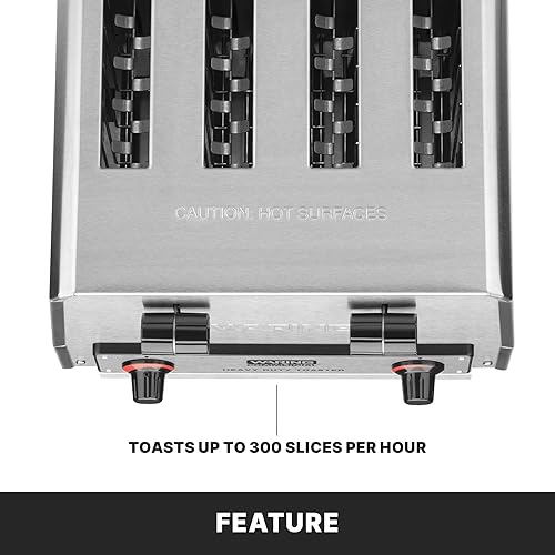 Vista 11 de Waring (WCT708) - Tostadora desplegable de cuatro compartimentos, color plateado