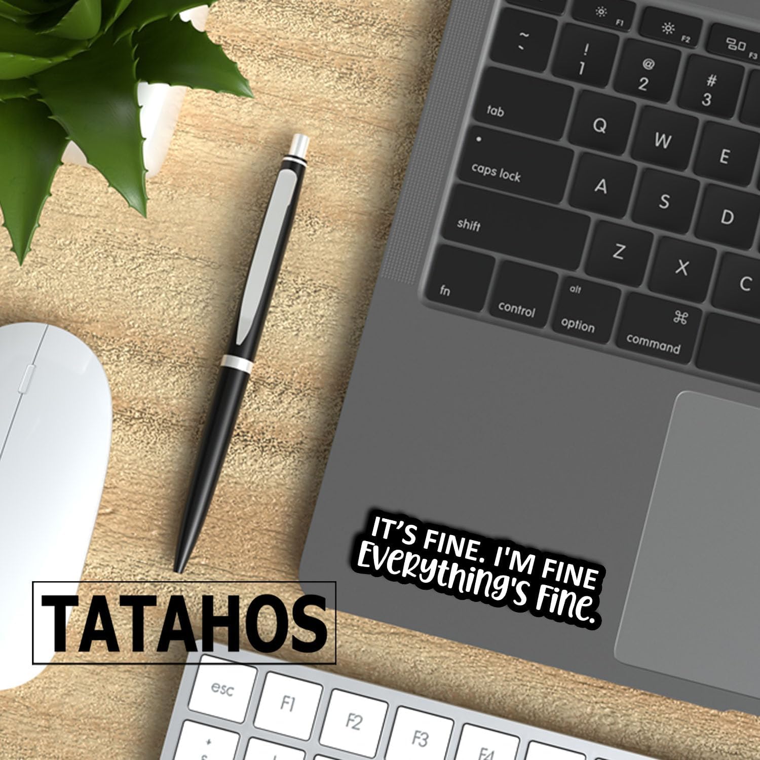 (3Pcs) Funny Sarcastic Stickers It’s Fine I’m Fine Everything’s Fine Relatable Adulting Humor Vinyl Decal for Laptop, Water Bottle, Notebook, Work Desk Stress Relief Quote Sticker 3x0.8 - Image 5