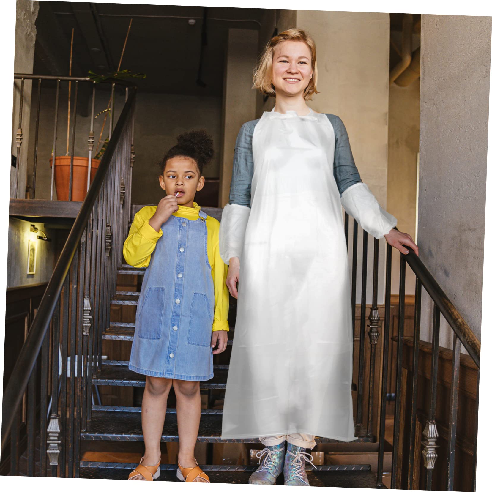 MOLUCKFU 1 Set Waterproof Transparent Apron Dish Apron Dishwashing Apron Aprons Adults Cute Apron Women Apron Waterproof Aprons for Dishwashing Kitchen Apron Server Aprons Bulk Aprons Pvc