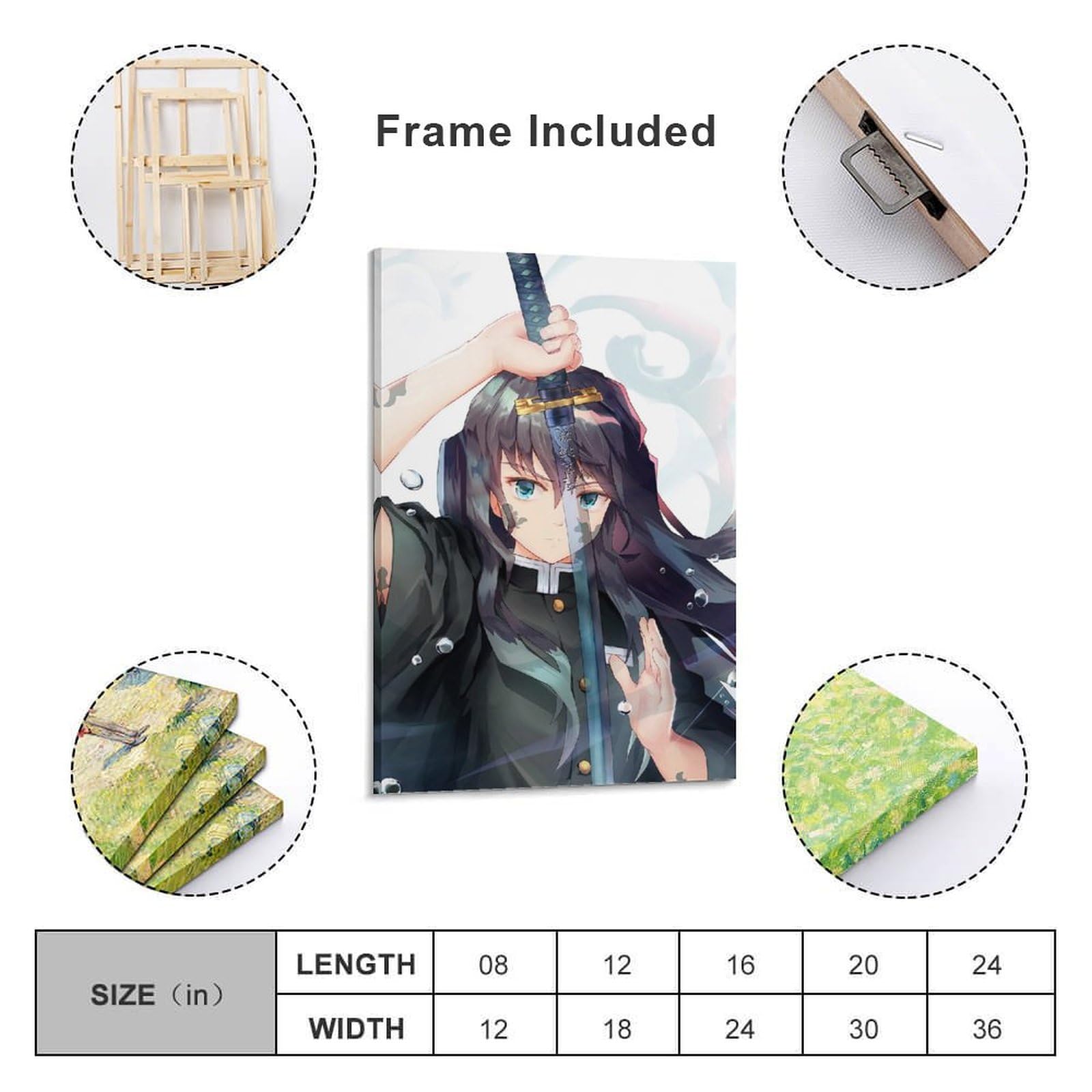 Amazon.co.jp: 20×30cm 鬼滅の刃 アートパネル アートフレーム