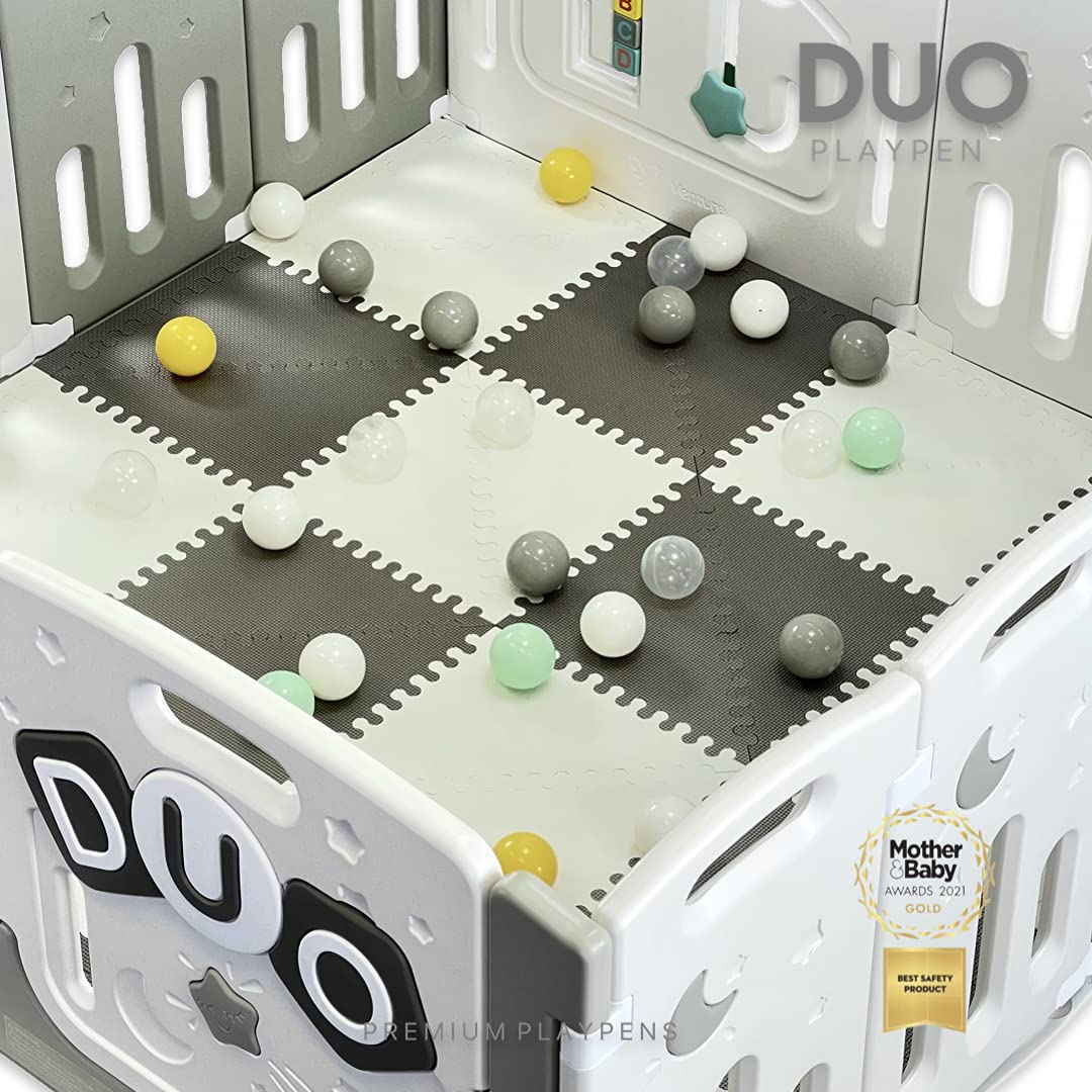 Venture All Stars DUO Plastic Baby Playpen With Play Mats & Balls, Mother & Baby Awards Gold