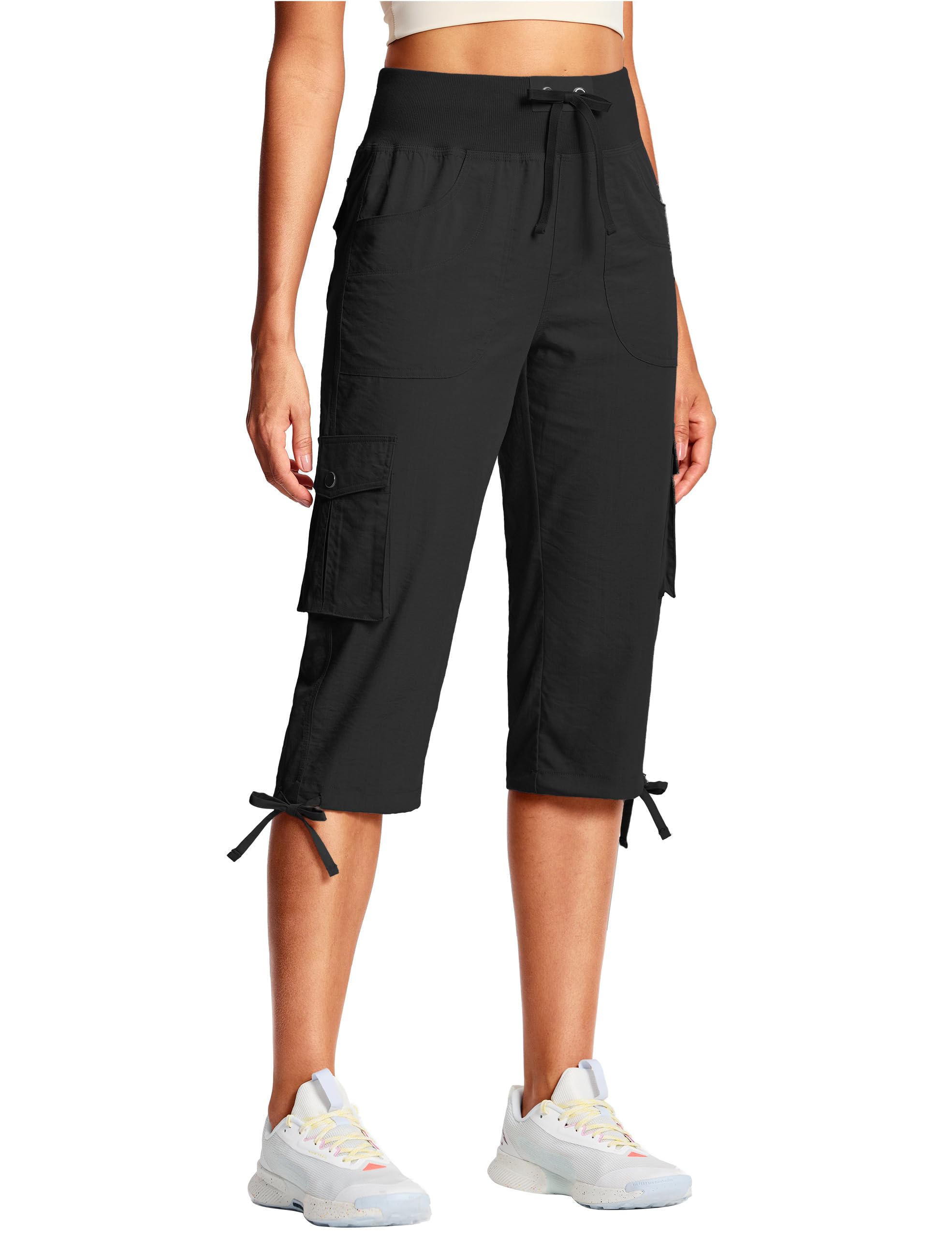 15 18 Capri Pants for Women Cargo Hiking Pants Lightweight Womens Capris with 6 Pockets Summer Casual Travel