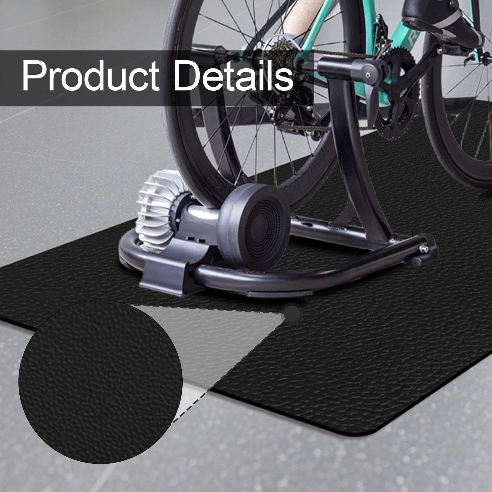 Gralara Esterilla para Bicicleta estática, Esterilla para Cinta elíptica, Almohadilla para Debajo del Tren de Ejercicios, Alfombra de Madera para Remo, 130x60x0.6 Cm