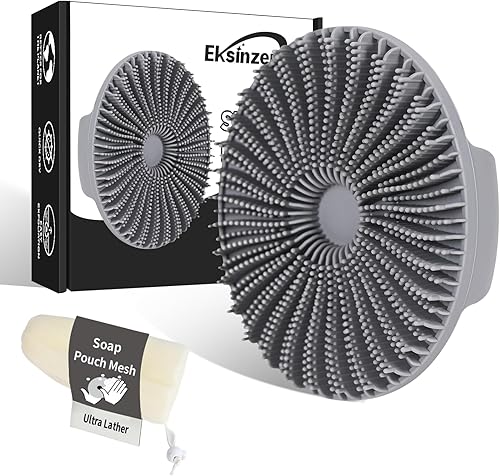 Exfoliante corporal de silicona, exfoliante corporal para uso en la ducha, limpiador corporal premium para limpieza profunda y piel sensible,