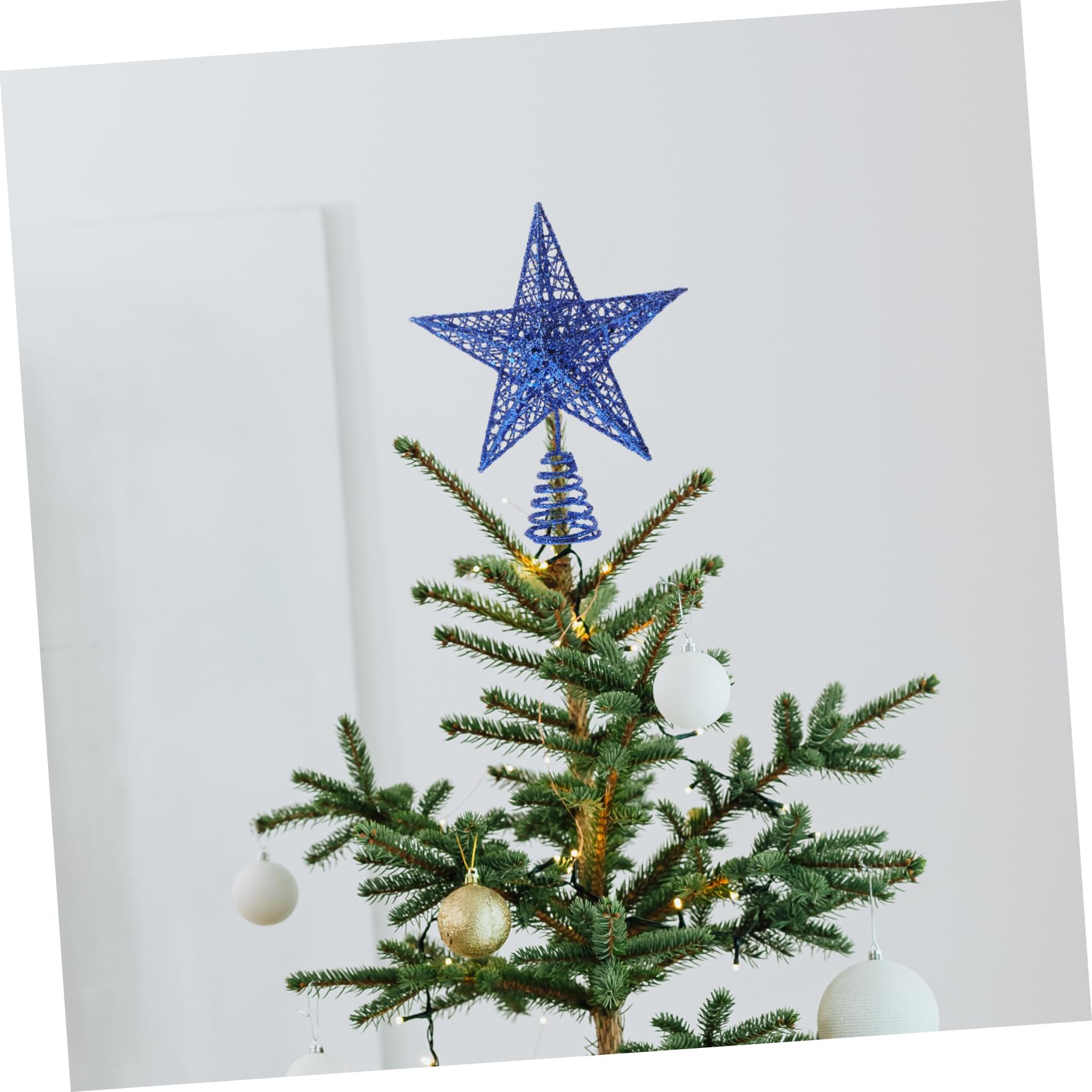 Alipis Étoile de Noël Pailletée pour Décoration de Sapin Cimier Léger et Compact pour Créer Une Ambiance Festive à Domicile Pendant Les Fêtes