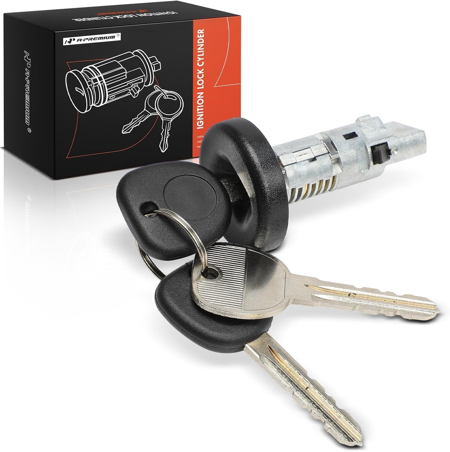 A-Premium Ignition Lock Cylinder with 3 chipless keys Compatible with Chevrolet, GMC, Buick, Cadillac & Hummer Vehicles - Silverado 2500 HD, Sierra 1500, Impala, Tahoe, Yukon, Suburban Express & More