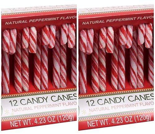 Original Peppermint Candy Canes, 4.32 onzas (paquete de 2) - (24 bastones en total)