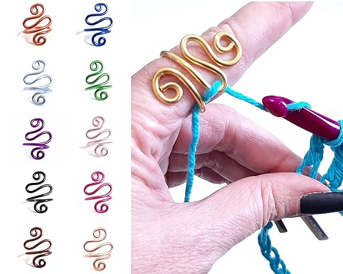 Crochet Tension Ring ZigZag Wire Wrapped Knitting or Crochet Tool Crochet Gifts and Accessories Active