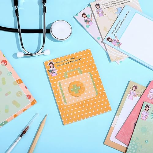 Miniatura 5 de Chinco 8 blocs de notas divertidas para enfermeras, notas adhesivas para enfermeras, autoadhesivos, sarcásticos, suministros de oficina para
