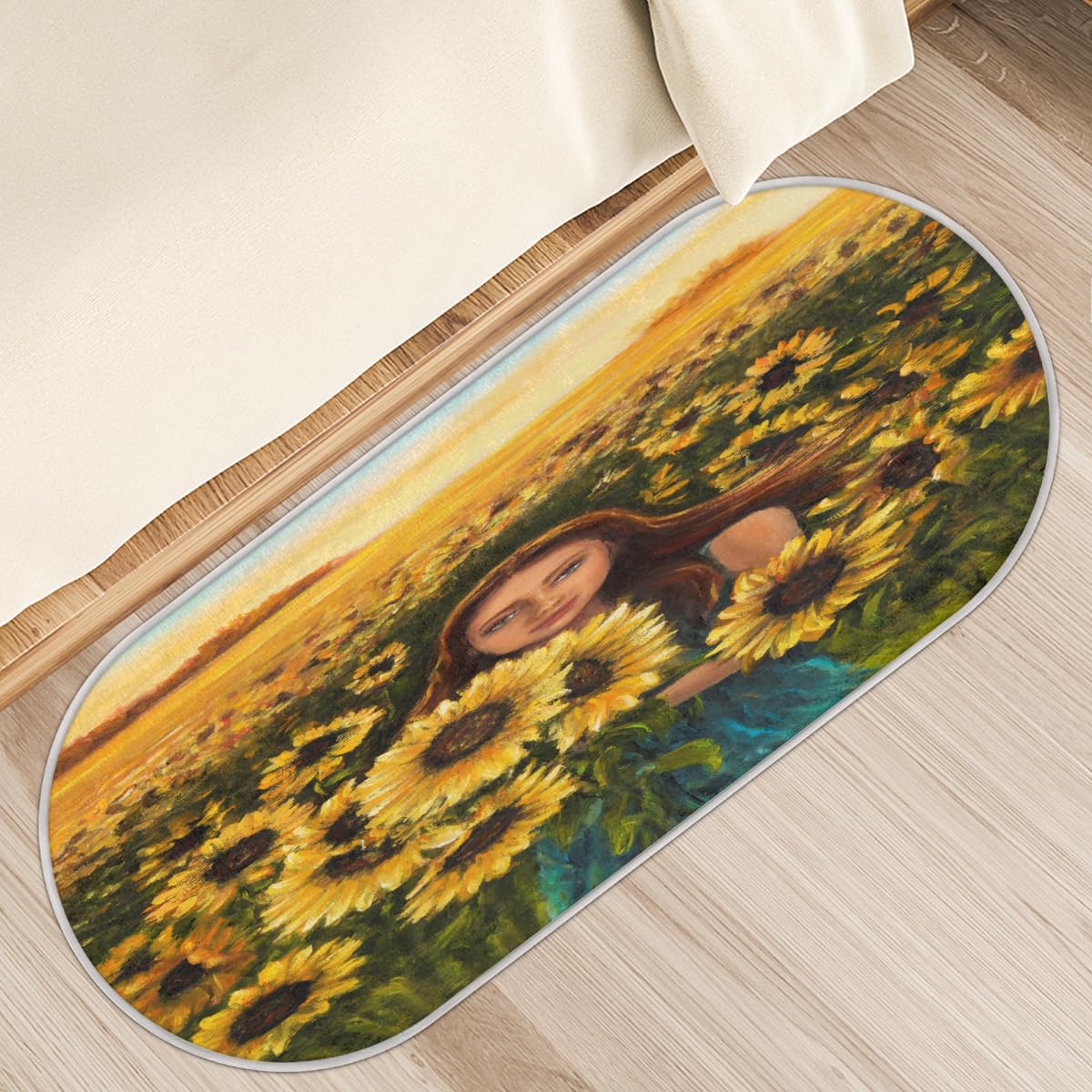 Tapis de sol lavable pour couloir et cuisine avec dossier anti-glisse