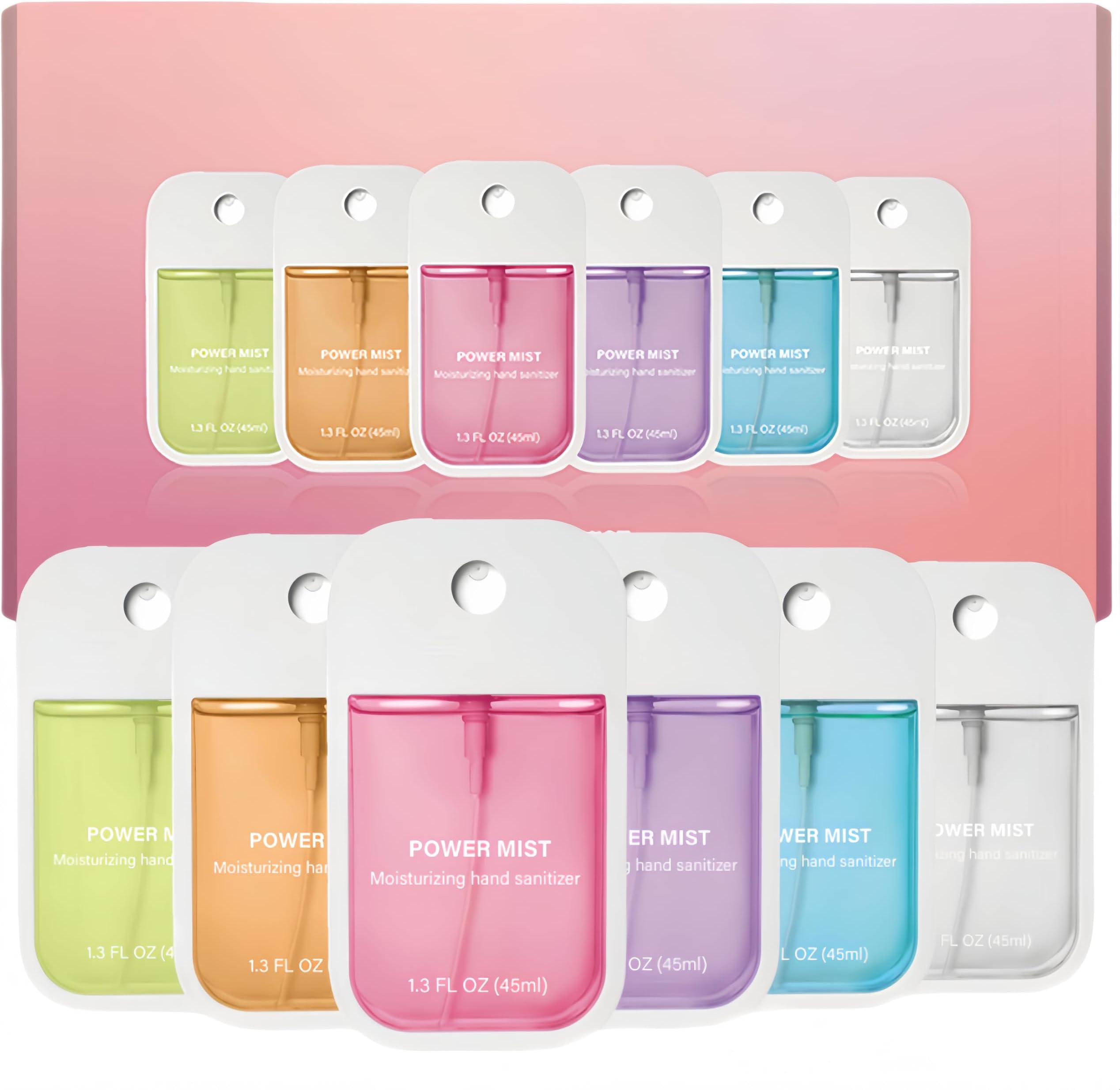 6 Pcs Hand Sanitizer Spray, Portable Power Mist Hydrating Hand Sanitizers Spray for Adults and Kids, 7.8 FL. OZ. Travel Size, 5 Scents