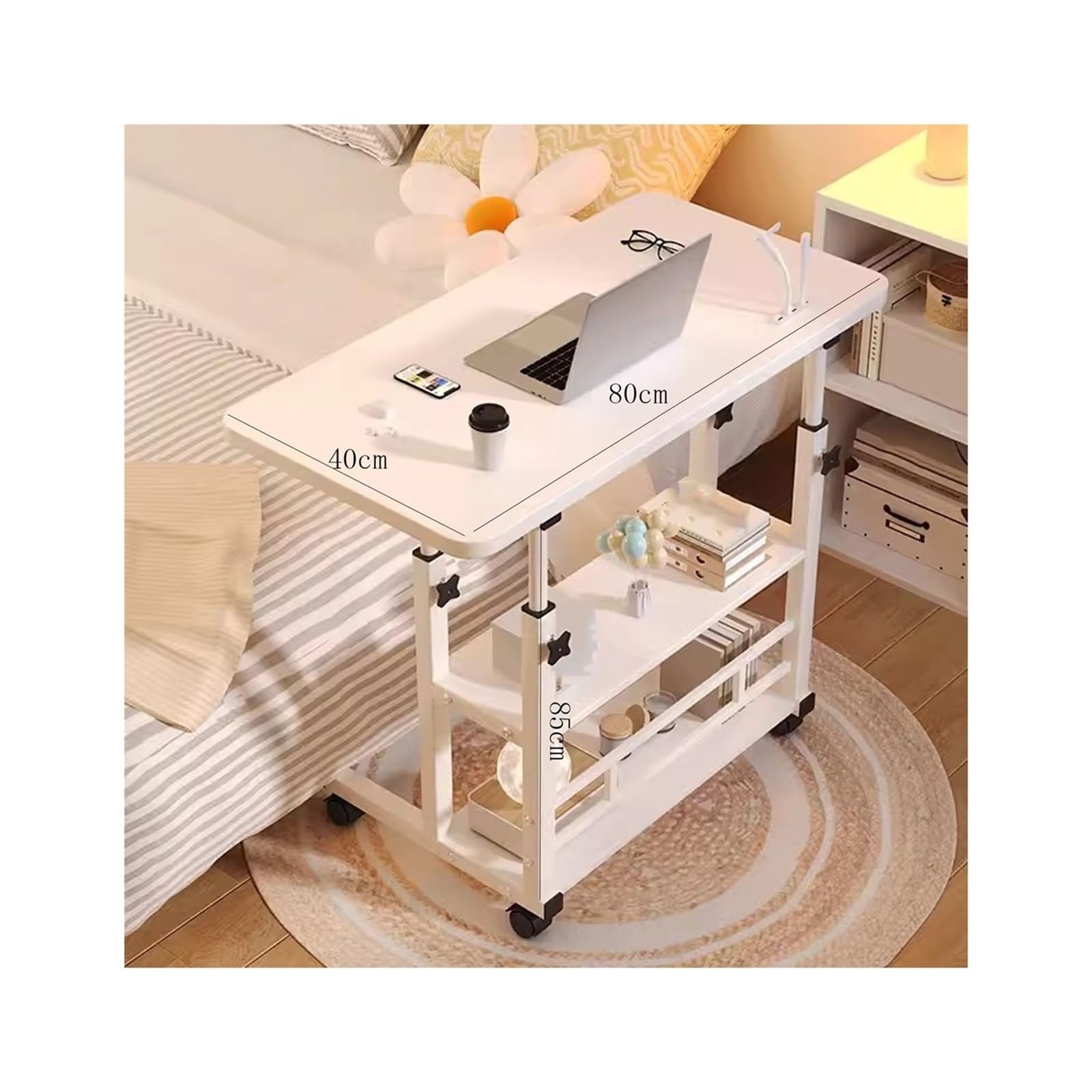 Biurko biurowe Przenośny stolik nocny Sypialnia Podnośny stolik pod komputer Prosty mały pokój wieloosobowy Biurko Sofa Biurko do nauki Biurko pod laptopa