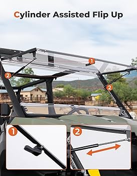 Amazon.com: KEMIMOTO Flip Windshield Compatible with Can-Am