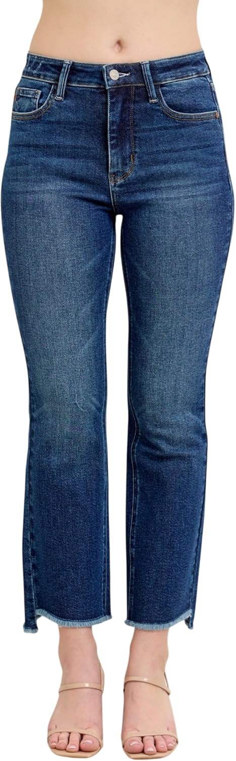 Judy Blue Womens Jeans - High Waisted Dark Wash Kick Flare