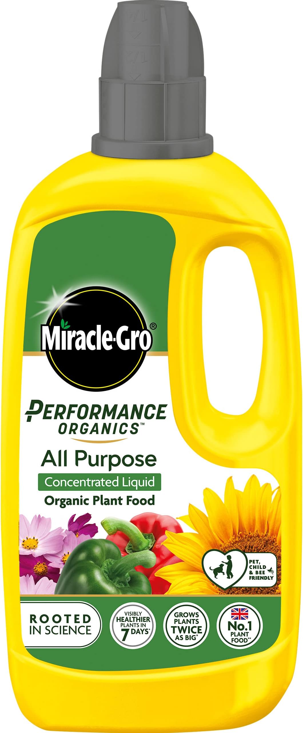 Miracle-Gro Performance Organics All Purpose Concentrate Plant Food, 800Ml